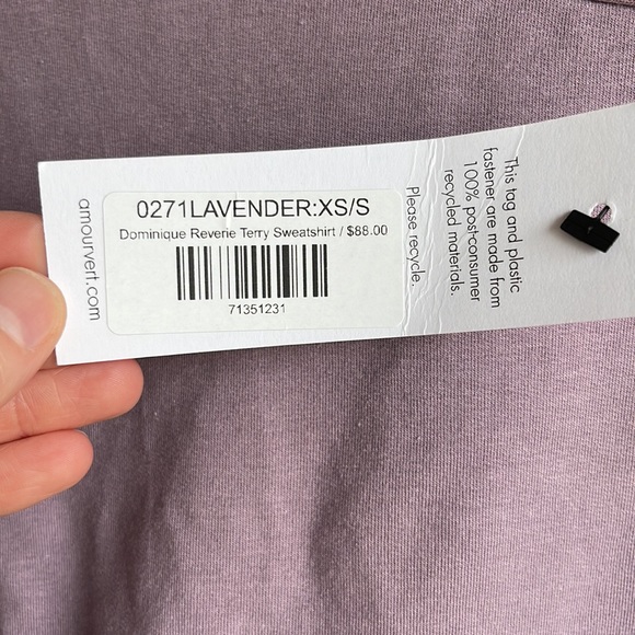 NWT Amour Vert French terry sweatshirt - Picture 2 of 5